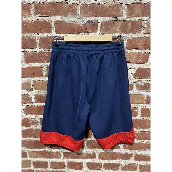 Nike Sportswear Mens Blue Red Dri Fit Athletic Basketball Shorts Size Medium - Picture 2 of 3